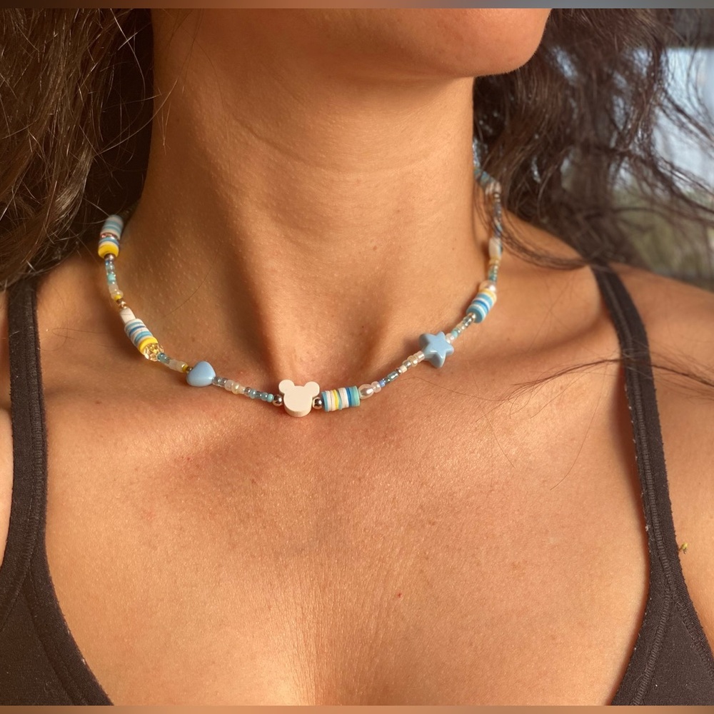 Mickey Mouse beaded choker‎ necklace - Picture 3 of 14